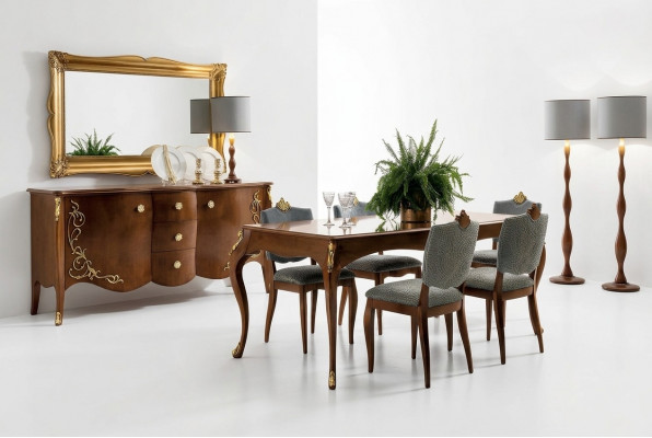 Tafel Echt hout Klassieke barok antieke stijl Eettafel tafels Echt hout Nieuw