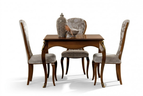 Compleet eetkamerset 4x stoelen eetkamerset Ess Group houten tafel tafels 5-delig