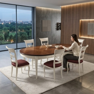 Klassieke tafel Houten tafel Barok Rococo Eetkamer Koninklijke eettafel Tafels