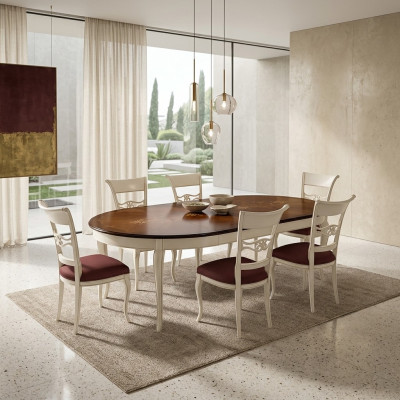Klassieke tafel Houten tafel Barok Rococo Eetkamer Koninklijke eettafel Tafels