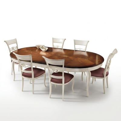 Klassieke tafel Houten tafel Barok Rococo Eetkamer Koninklijke eettafel Tafels