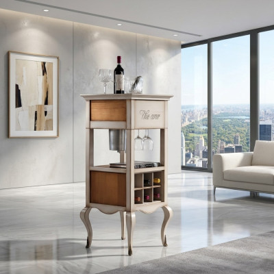 Huisbar Barkast Bartafel Plank Wijnrek Wijnkast Luxe Kast Vitrine