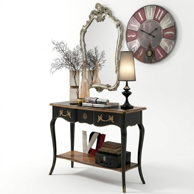 Console tafel dressoir met spiegel luxe klasse meubelset stijl modern 2-delig. Nieuw