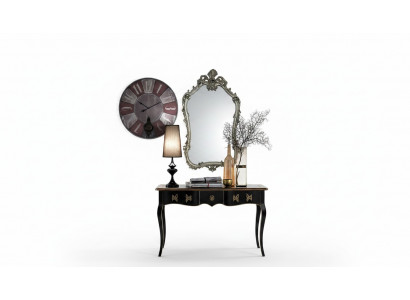 Spiegel Klassieke wandspiegel Houten design Zilver Woonkamer Italiaanse meubels