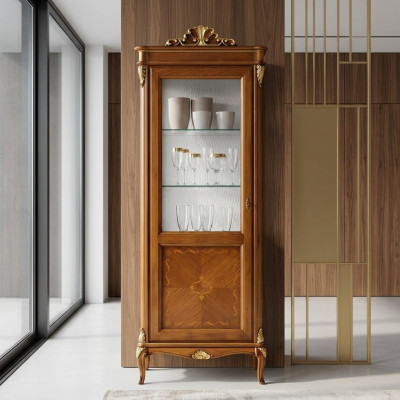Woonkamer dressoir glazen kast vitrine eetkamer dressoir houten kasten meubels