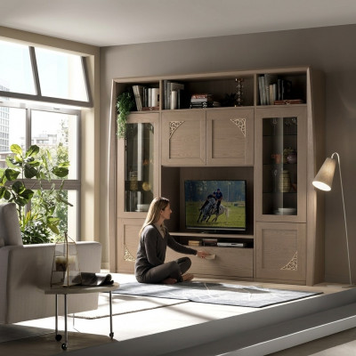 Woonkamer wandkast vitrine hout woonkamer meubels tv kasten design vitrinekasten