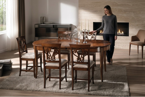 Meubel Inrichtingsgroep Tafel + 4 Stoel Set 5-delig Eettafel Set Eetkamer