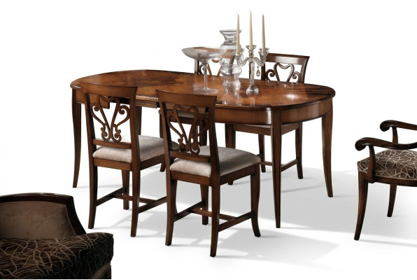 Meubel Inrichtingsgroep Tafel + 4 Stoel Set 5-delig Eettafel Set Eetkamer