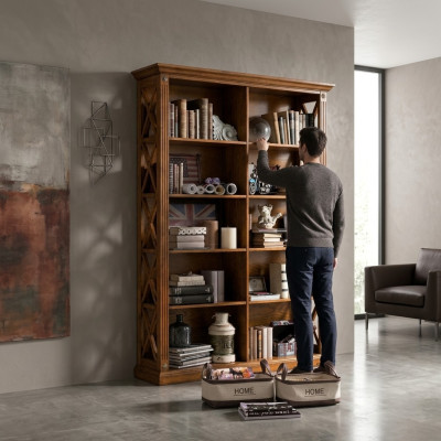 Boekenkast Kast Plank Massief hout meubels Vitrinekast Kantoor Inrichting Kasten Nieuw