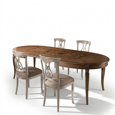 Stoel met gesneden patronen Stoelen Natuurlijk hout Eetkamer Fauteuil Fauteuil Meubels