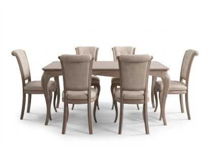 Eettafel eetkamer set meubels inrichting groep tafel + 6 stoel set 7-delig.