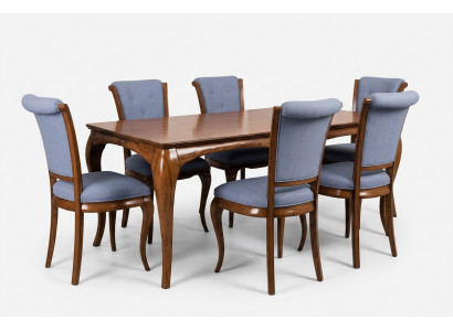 Meubelgroep Tafel + 6 Stoel set 7-delig. Eettafelset Eetkamer