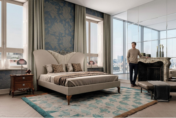 Slaapkamerset Compleet bed 2x Nachtkastje 3-delig Set Design Luxe Complete sets