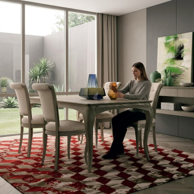 Meubilair inrichtingsgroep Tafel + 4x Stoel Set 5-delig. Eettafelset Eetkamer
