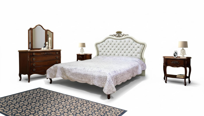 Volledige set van 4 voor slaapkamer ontwerp modern luxe bed 2x nachtkastje dressoir