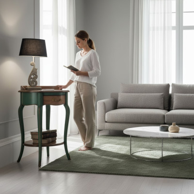 Barok meubel vitrine console set houten consolekast vitrine meubel set 3-delig nieuw