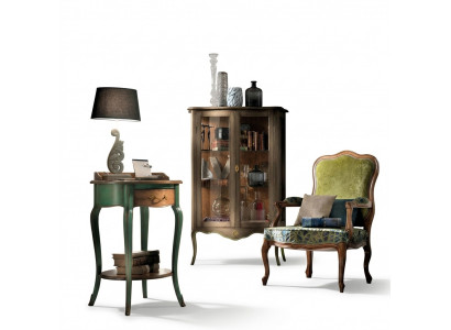 Barok meubel vitrine console set houten consolekast vitrine meubel set 3-delig nieuw