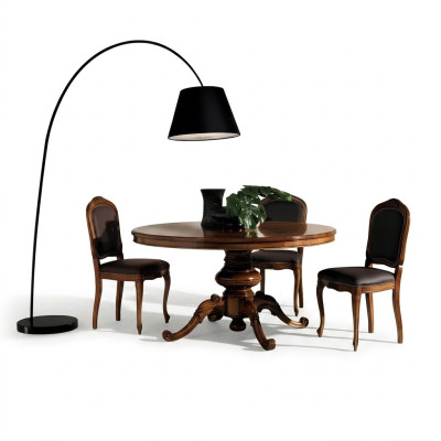 Eetkamertafels Ronde meubels Eettafel Luxe Ronde tafel Massief hout Italië Nieuw