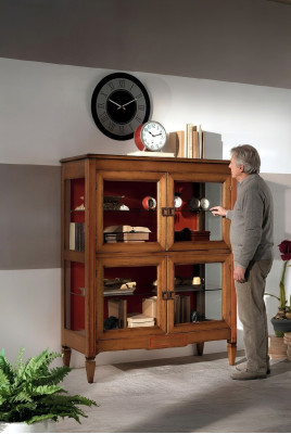 Woonkamer dressoir glazen kast vitrine eetkamer dressoir houten kasten meubels