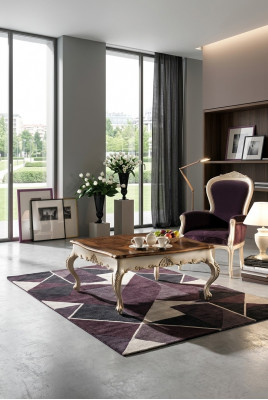 Salontafel Tafel Bijzettafel Woonkamertafel Hout Koninklijk Bijzet Barok Tafels
