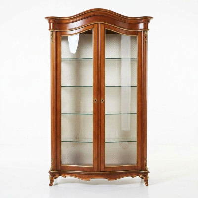 Massief houten vitrinekast glazen kast massief houten vitrine woonkamer meubels dressoir nieuw