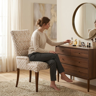 Ligstoel gestoffeerde stoel armleuning luxe fauteuil stoel stoelen woonkamer eetkamer