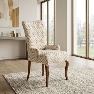 Ligstoel gestoffeerde stoel armleuning luxe fauteuil stoel stoelen woonkamer eetkamer