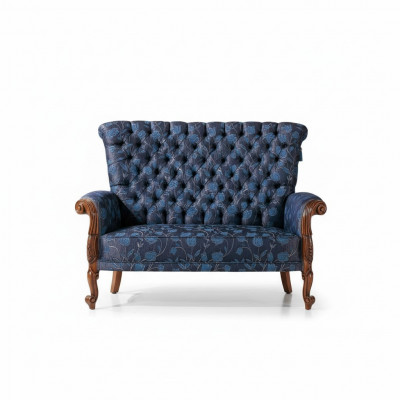 Bankstel 2-zits Italiaans meubeldesign textiel gestoffeerde zitbanken tweezits Nieuw