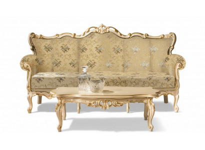 Bank 3-zits bank Houten meubels Driezits bank Bankstellen Italiaanse stijl 200cm