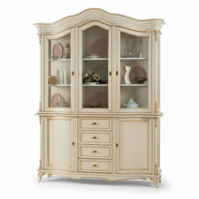 Vitrine kast van massief hout dressoir massief eetkamer meubels massief hout