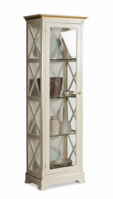 Massief houten vitrinekast van glas Echt houten vitrinekast Woonkamermeubels Sideboard