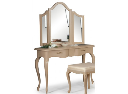 Kaptafel met spiegel Slaapkamer meubel Design Nachtkastje Kruk 2-delig Nieuw