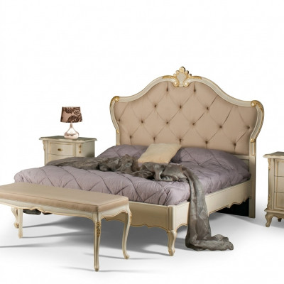 Bed meubels tweepersoonsbed natuurlijk hout slaapkamer meubels design bedden meubels Italië