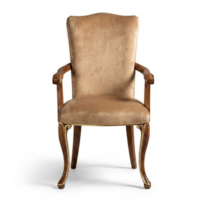 Stoel 1-zits eetkamer houten fauteuil Italië meubel ontwerp klassieke leunstoelen