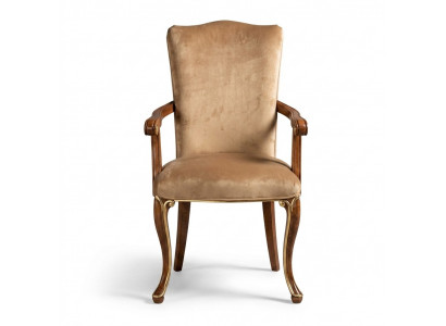 Stoel 1-zits eetkamer houten fauteuil Italië meubel ontwerp klassieke leunstoelen