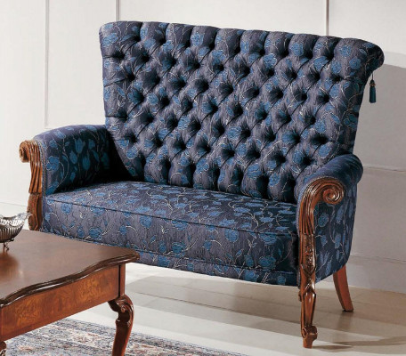 Italiaanse bankstel Bank 2x fauteuil Salontafel Bijzettafel 4-delig luxe set