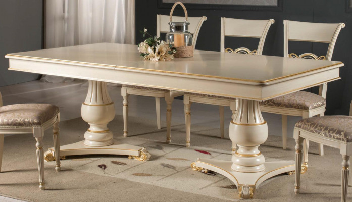 Compleet set eettafel 6 stoelen eetkamerset eetgroep houten tafel tafels 7-delig