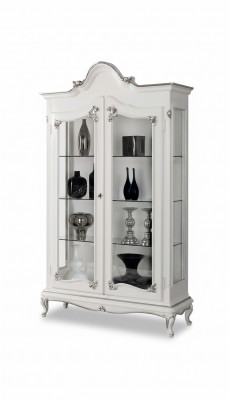 Vitrine Wit Glazen Kast Ontwerp Klassieke Kast Luxe Houten Meubels Vitrines Nieuw