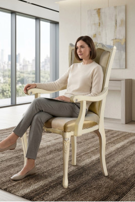 Stoel Klassiek Design 1 Zits Fauteuil Houten Stoelen Italiaanse Meubels Nieuw