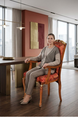 Armstoelen Klassieke stoelen Eetkamer Italiaanse meubels Hout Luxe stoel Nieuw
