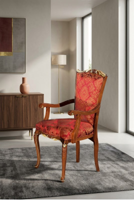 Armstoelen Klassieke stoelen Eetkamer Italiaanse meubels Hout Luxe stoel Nieuw