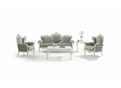 Sofaset Bank Klassiek Barok Meubels Woonkamer Bank 5-dlg. Bank Tafel