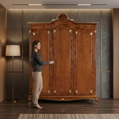 Kledingkast Houten kast Massief slaapkamer meubels Hout Echt hout Nieuw