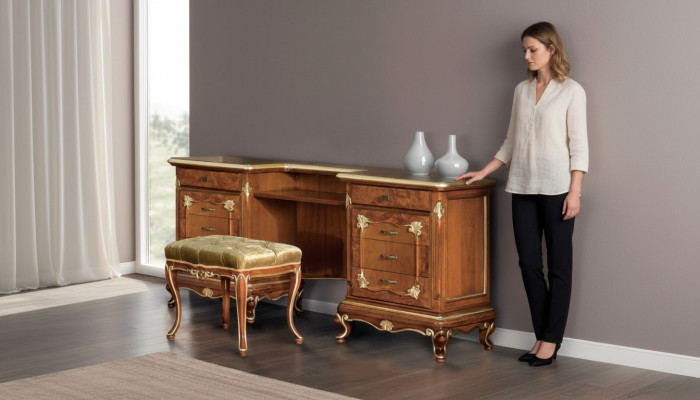 Slaapkamer houten wandtafel tafel console kaptafels meubels secretaris nieuw