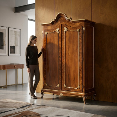 Kledingkast Houten kast Kast Massief slaapkamer meubels Hout Echt hout Nieuw