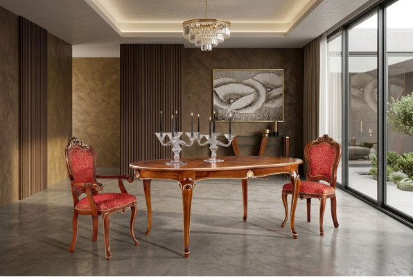 Eetkamer set Eettafel Groep Klassiek Echt Hout 3-delige Set Stoelset 2x Stoelen