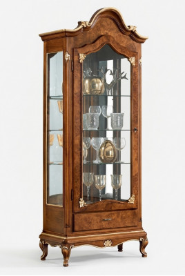 Kasten Houten Vitrines Glazen kast Massiefhouten vitrine Woonkamer Meubels Dressoir