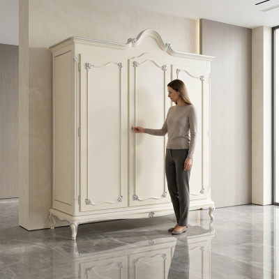Kledingkast Houten Kast Slaapkamer Meubelontwerp Kasten Wit Italië Nieuw