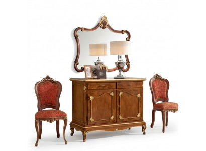 Dressoir Commode Spiegel Commode Laden Hout Art Deco Luxe Ontwerp Set 2-delig