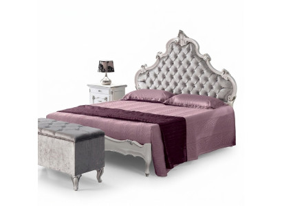 Chesterfield Bed Bekleding Ontwerp Luxe Tweepersoons Hotelbedden Italiaans Hout Nieuw